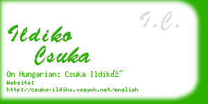 ildiko csuka business card